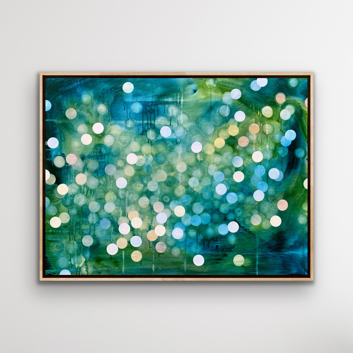 Bioluminescent Flurry - Original Abstract Artwork Framed Ocean inspired