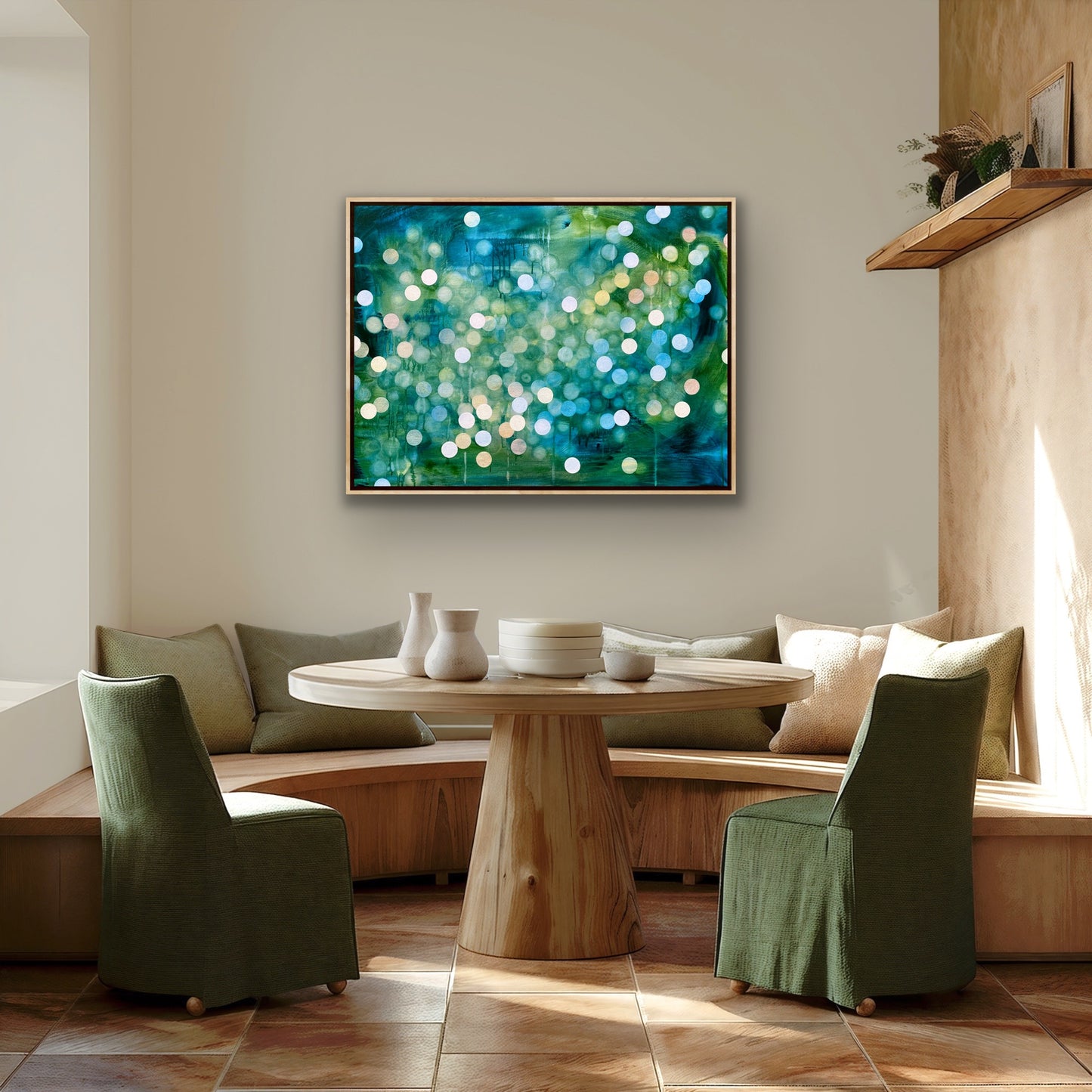 Bioluminescent Flurry - Original Abstract Artwork Framed Ocean inspired