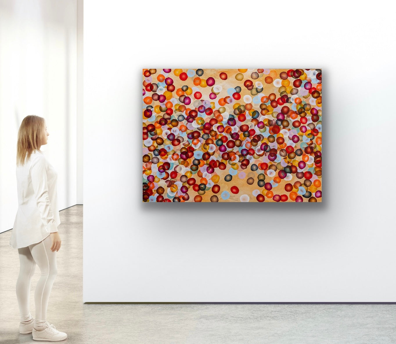 Bio Bloom Reef Flurry I – Large Original Abstract Painting Sealife Spring Colours