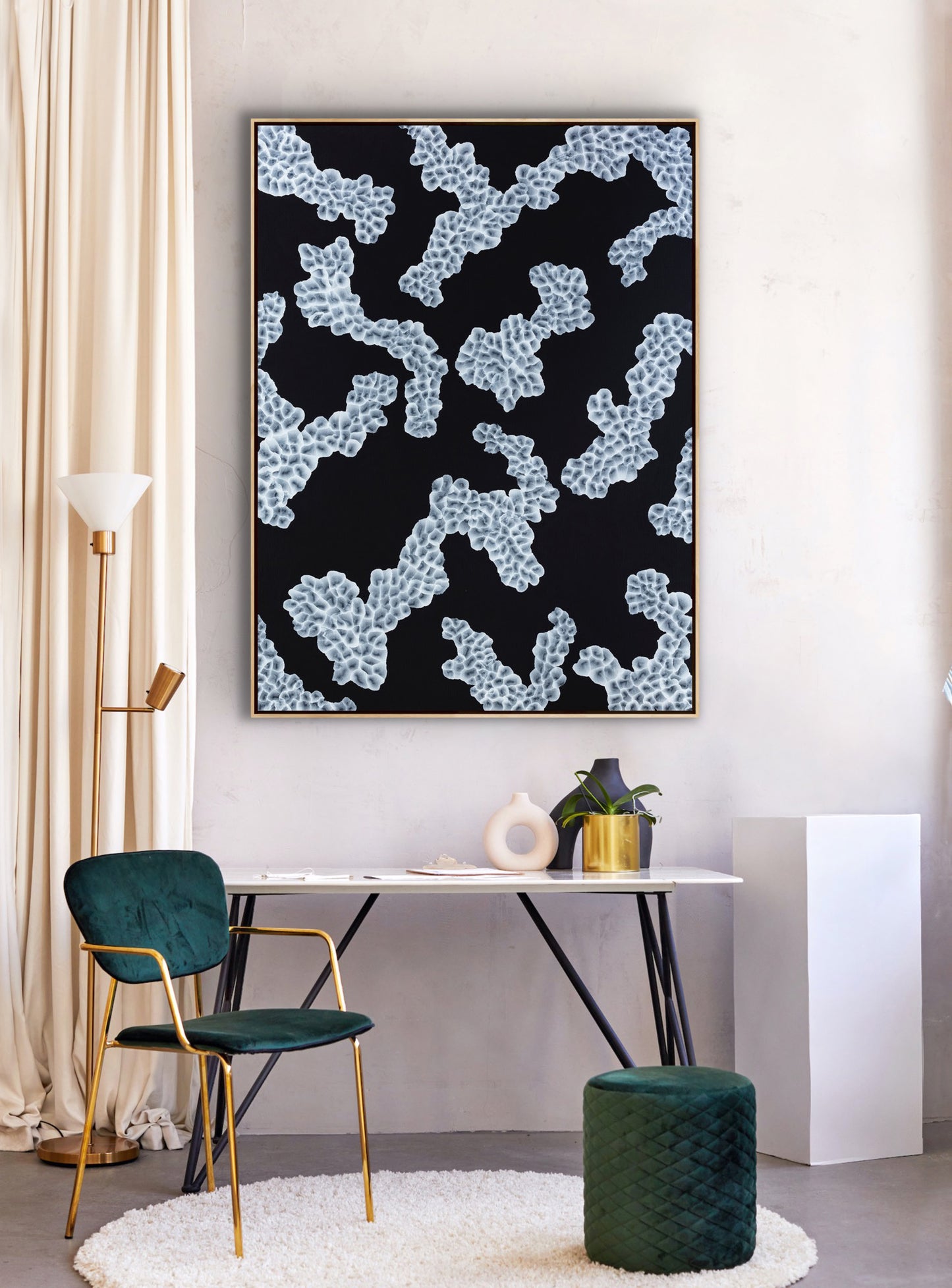 Bio Bloom Reef Song IV - Large Abstract Sealife Painting