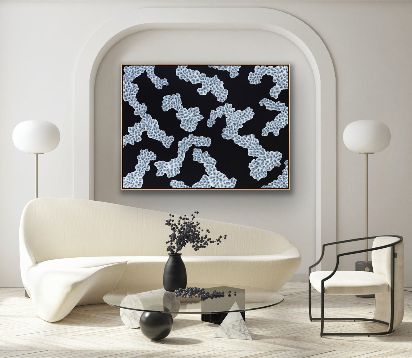 Bio Bloom Reef Song IV - Large Abstract Sealife Painting