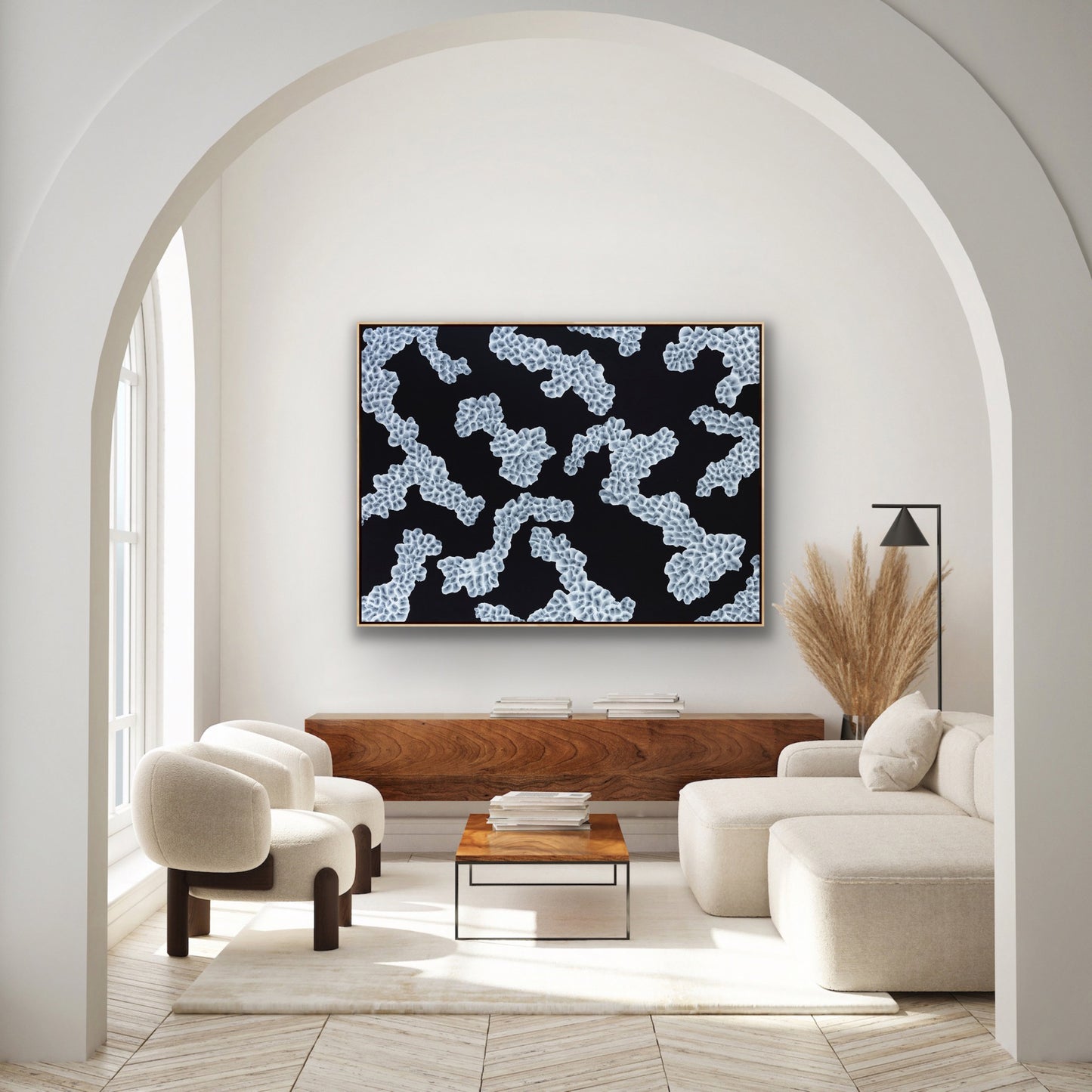 Bio Bloom Reef Song IV - Large Abstract Sealife Painting