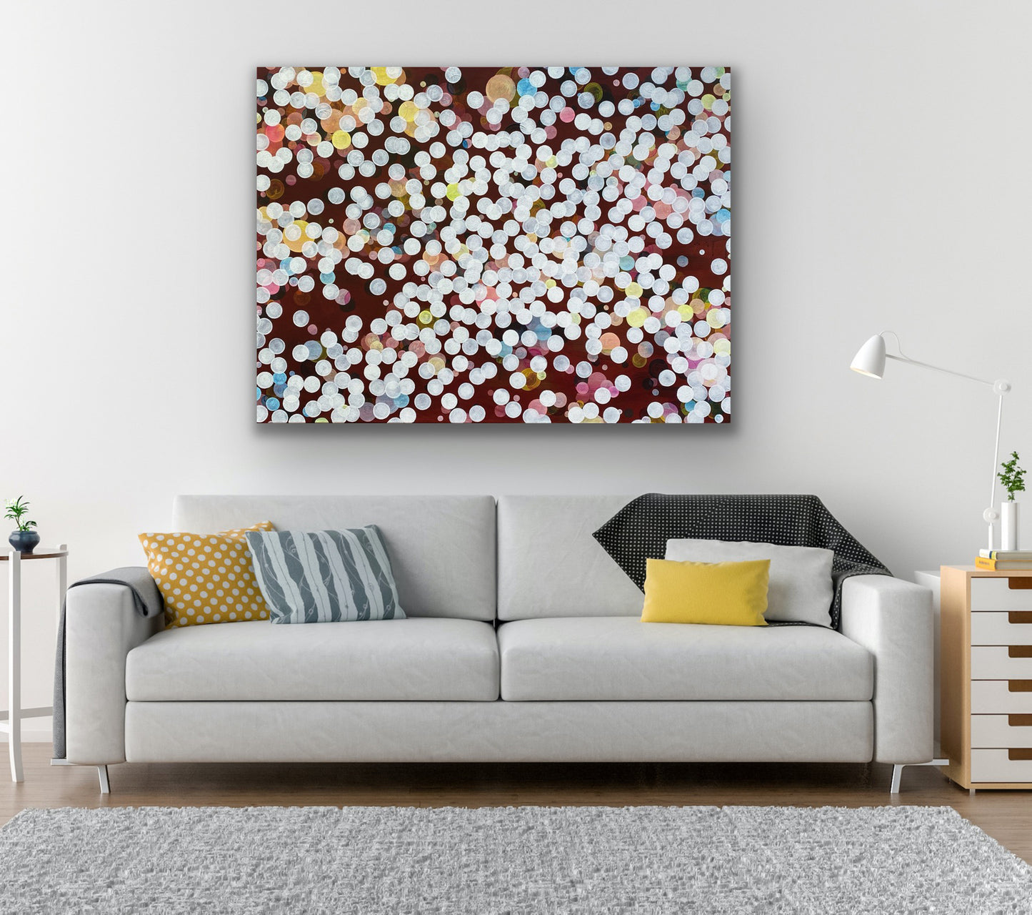 Sometimes of Ether and Water III - Large Colourful Abstract Painting