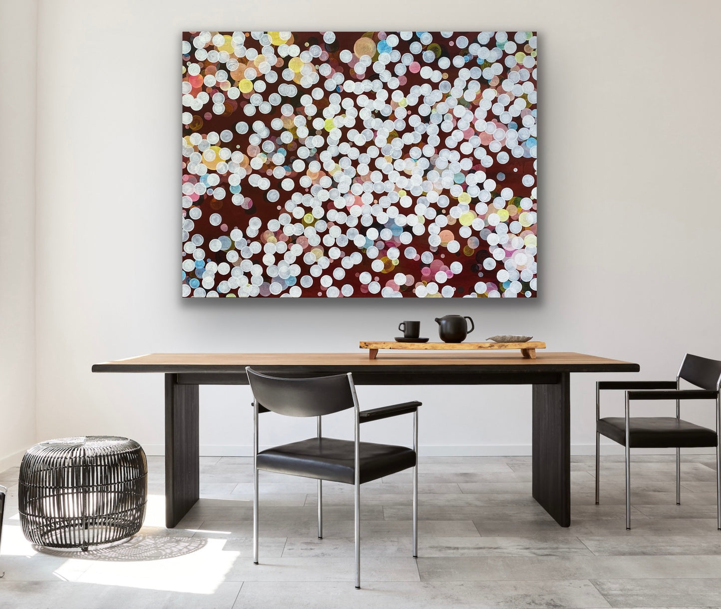 Sometimes of Ether and Water III - Large Colourful Abstract Painting