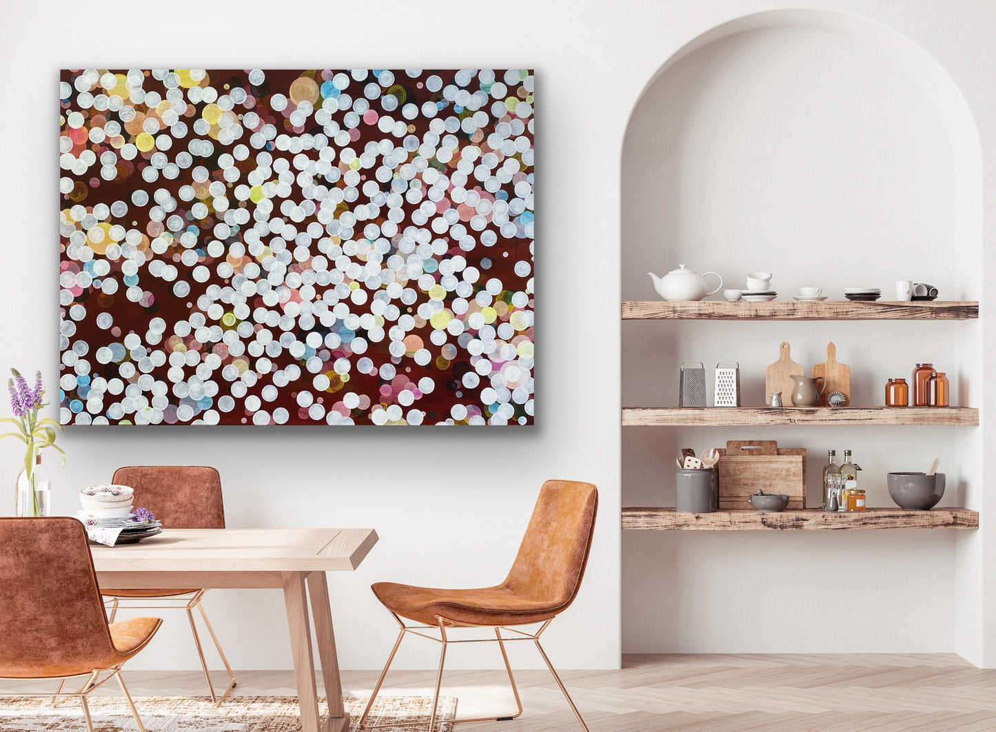 Sometimes of Ether and Water III - Large Colourful Abstract Painting