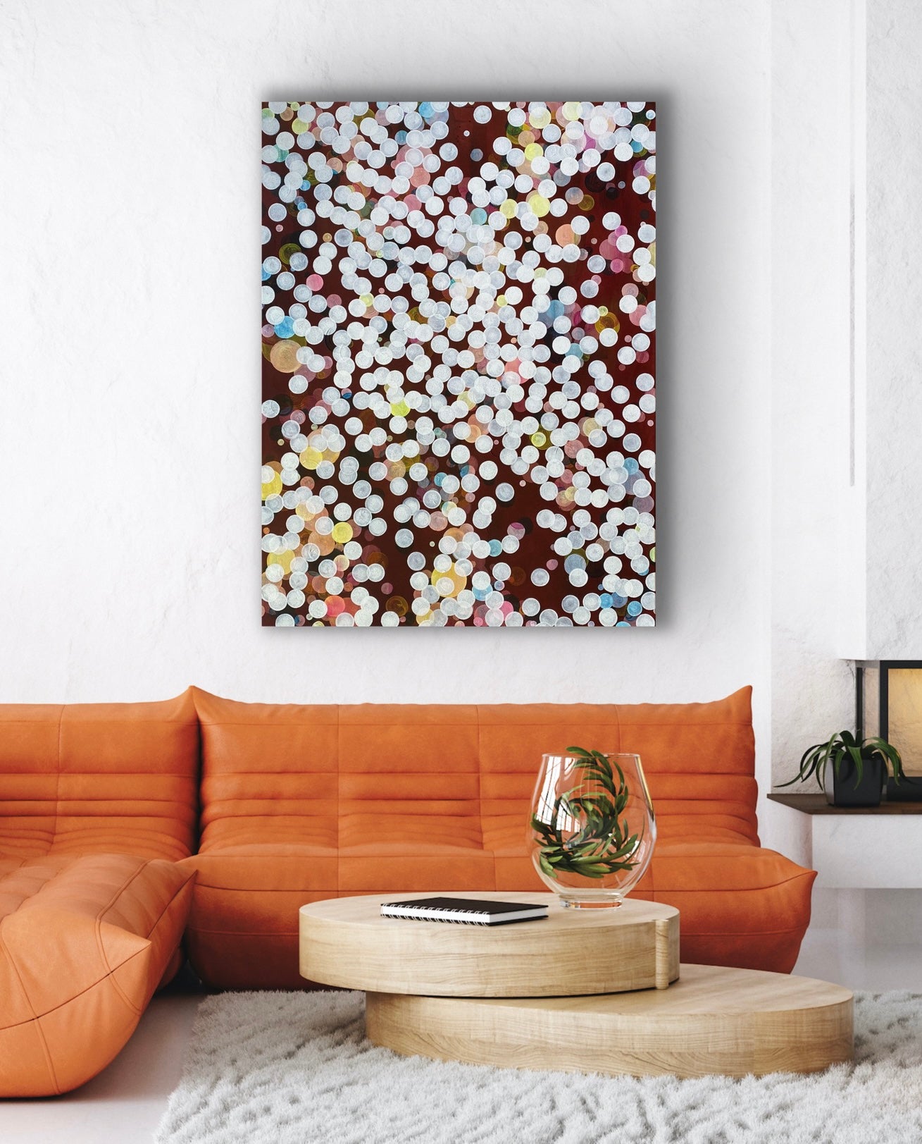 Sometimes of Ether and Water III - Large Colourful Abstract Painting