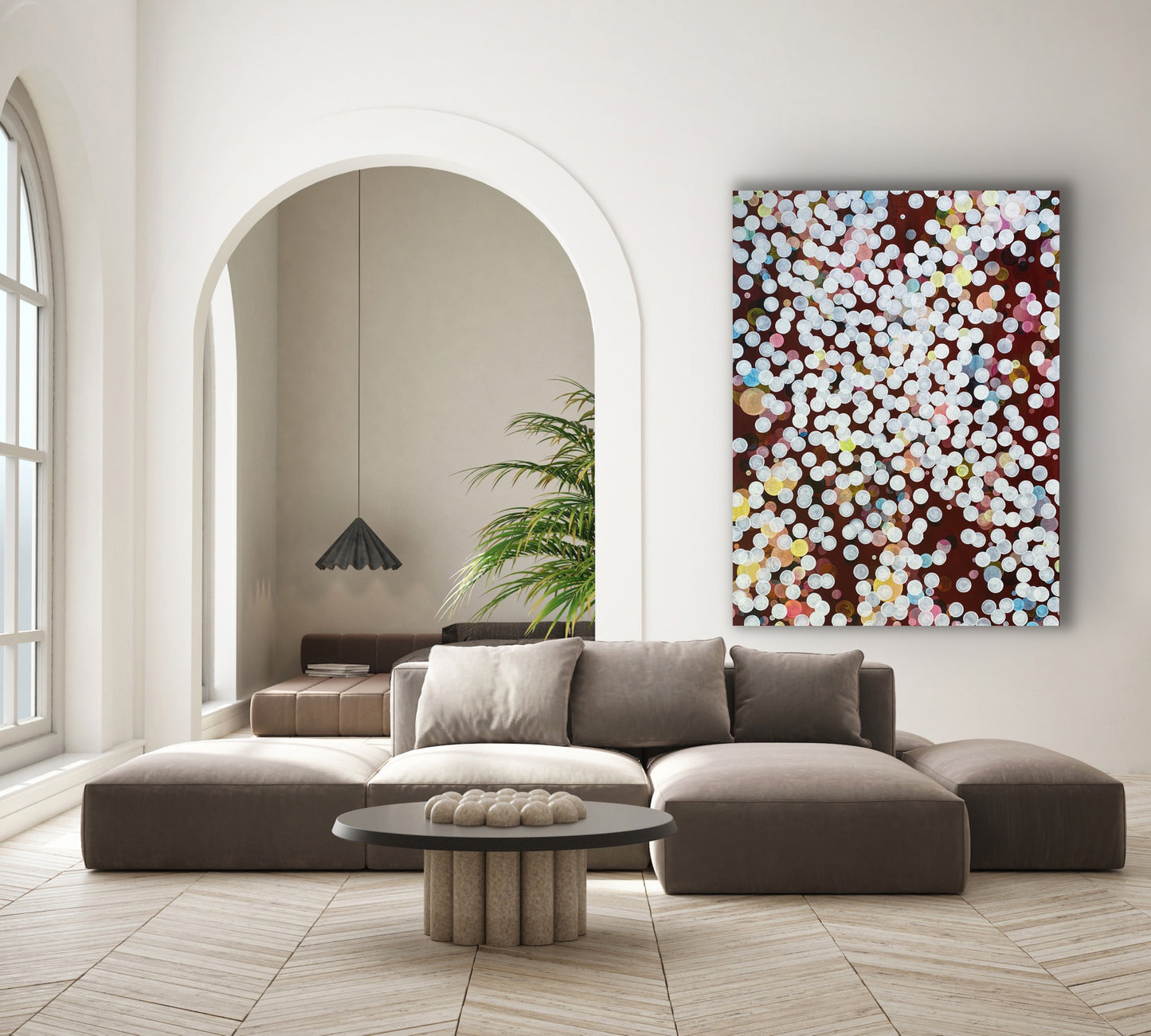 Sometimes of Ether and Water III - Large Colourful Abstract Painting
