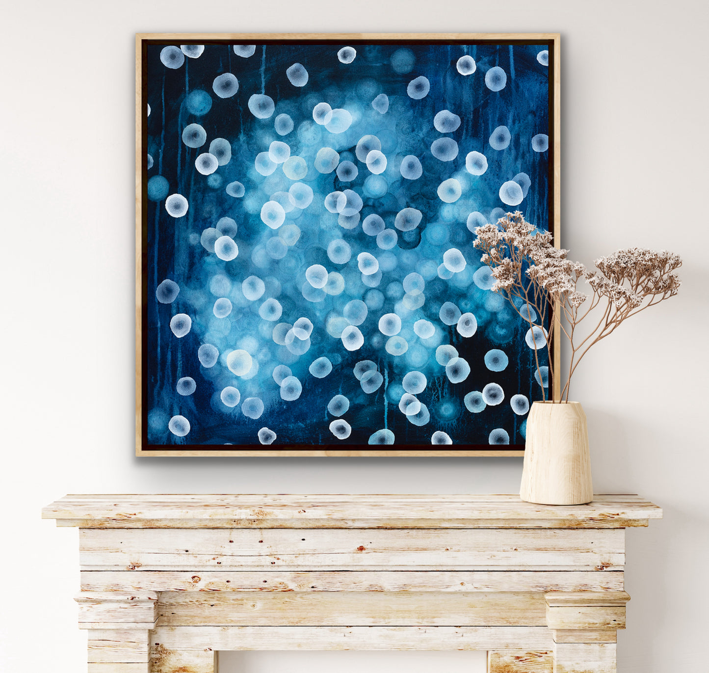 Aqueous Bloom Bioluminescence I - Abstract Microscopic Sealife Painting