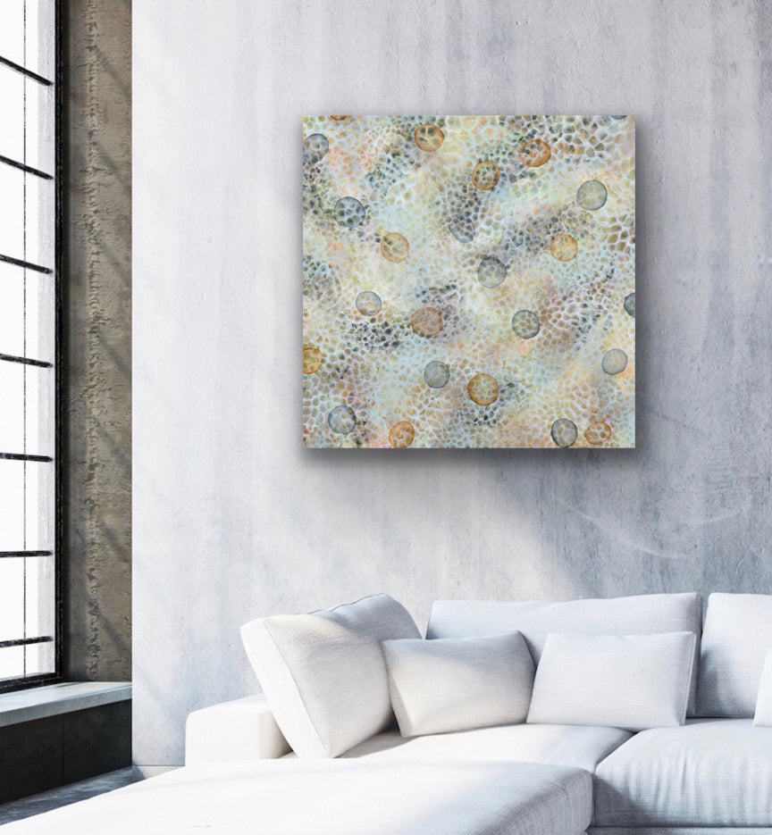 Bio-Cluster Bloom III - Original Abstract Sealife Painting
