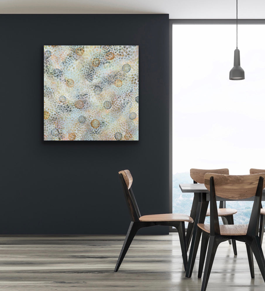 Bio-Cluster Bloom III - Original Abstract Sealife Painting