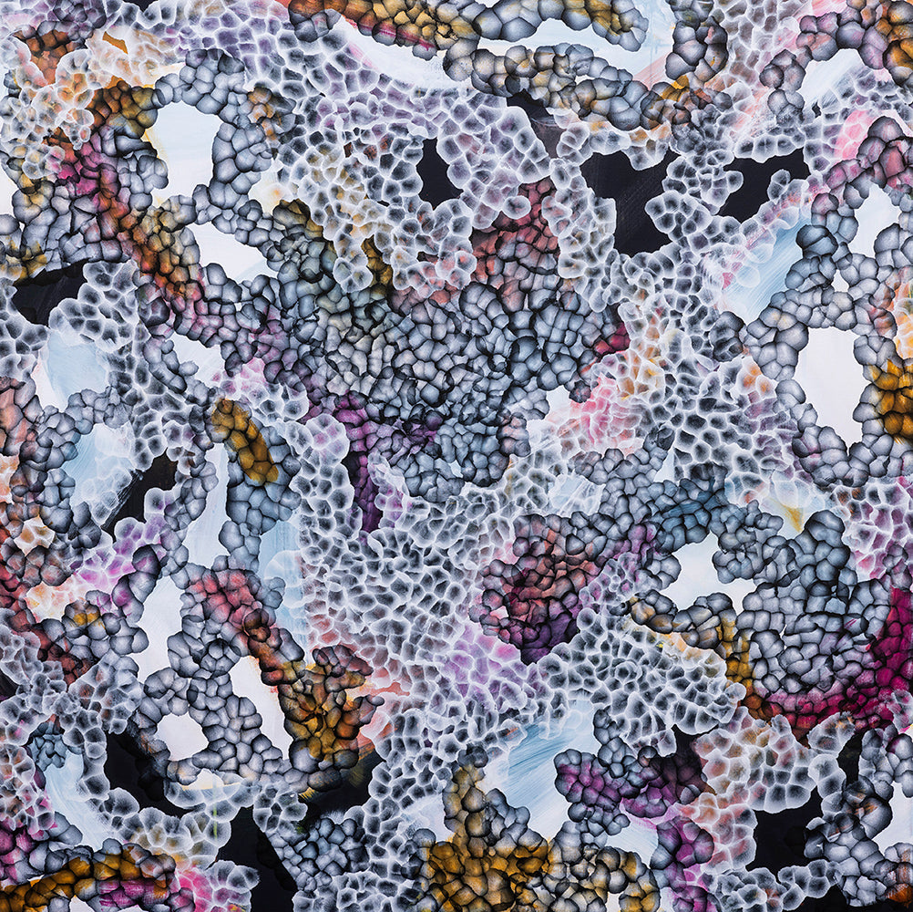 Bio Bloom Reef Song VII - Large Abstract Sealife Painting