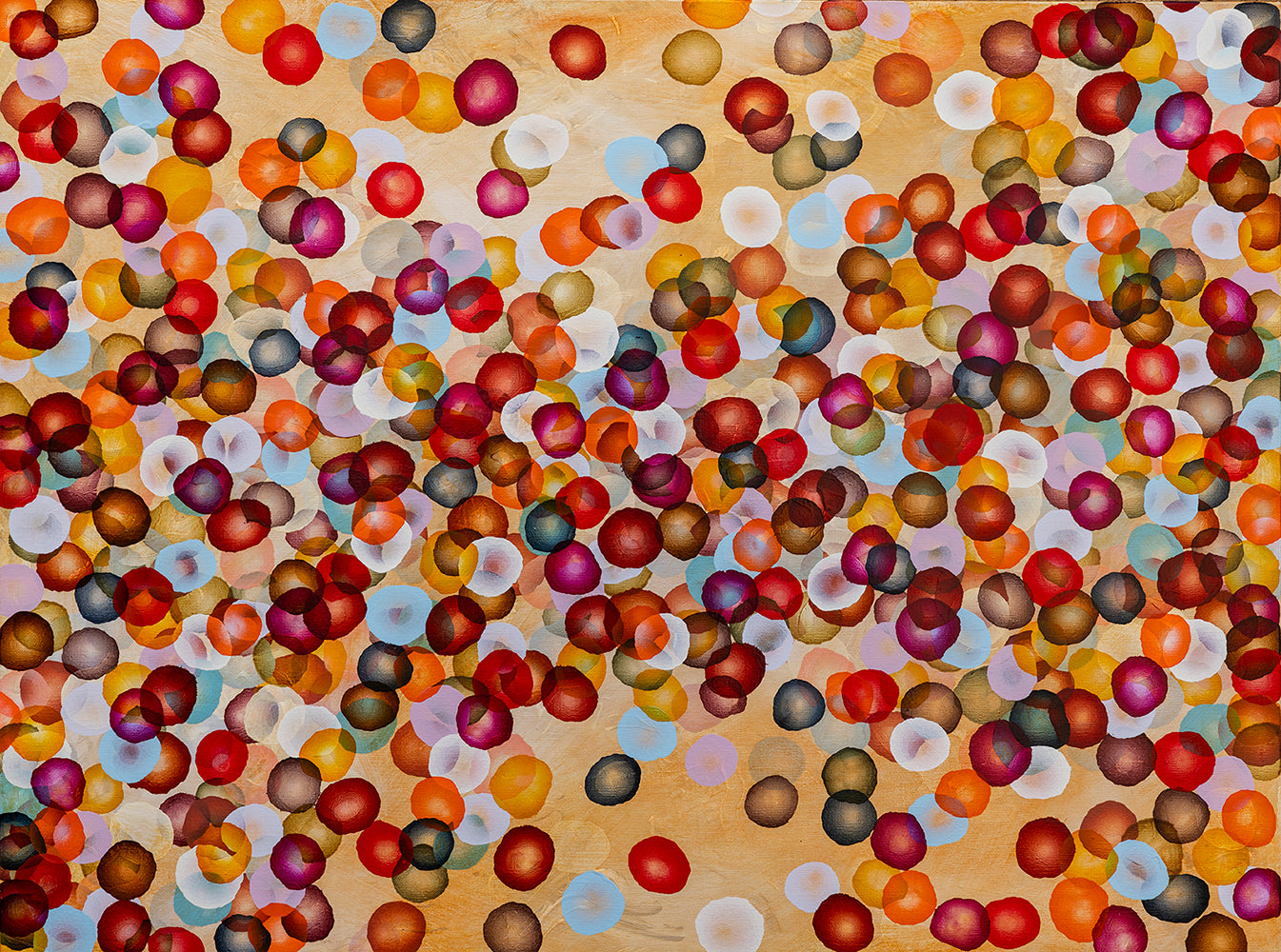 Bio Bloom Reef Flurry I – Large Original Abstract Painting Sealife Spring Colours