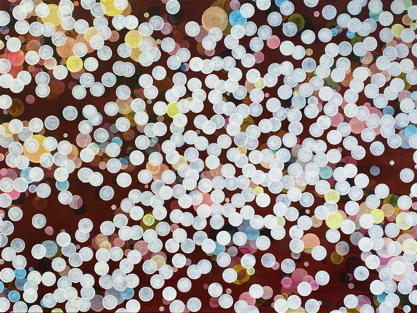 Sometimes of Ether and Water III - Large Colourful Abstract Painting