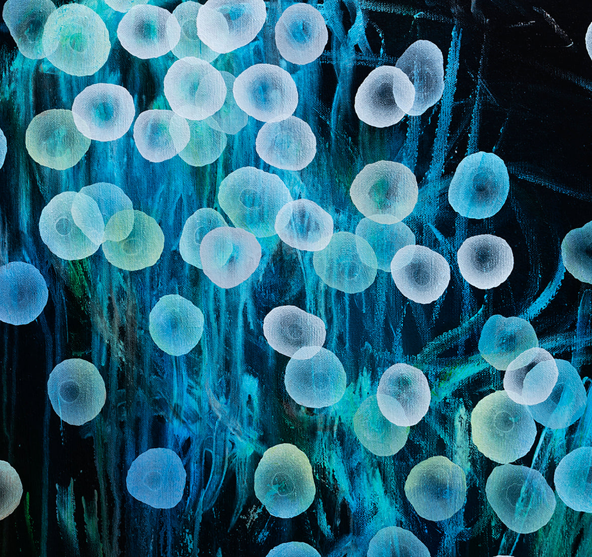 Bioluminous Ocean Dancer - Framed Abstract Artwork