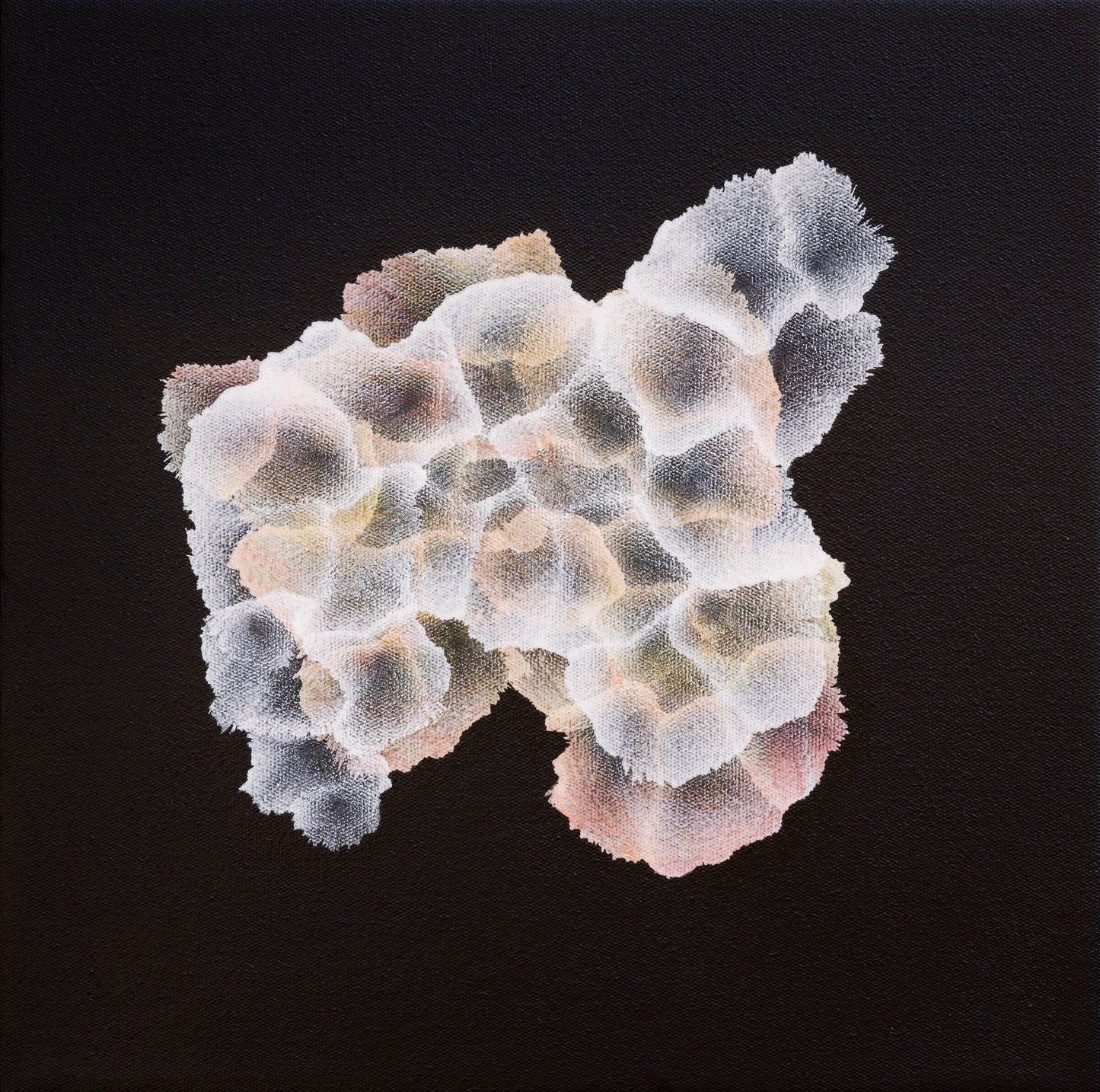 Bio Cluster Basalt Bloom X - Original Painting Framed Ocean Art