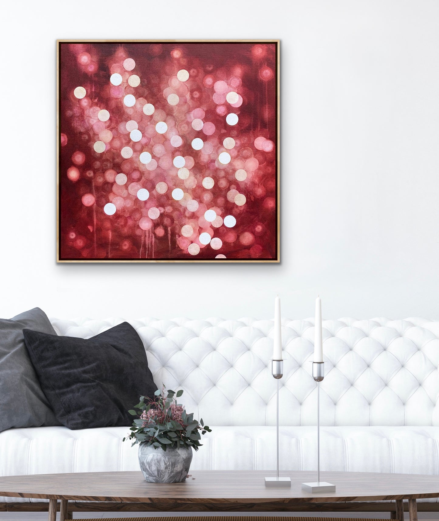 Aqueous Field Coral Bloom XV - Abstract Sealife Painting 79cm x 79cm