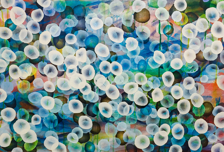 Aqueous Beat I - Abstract Sealife Painting