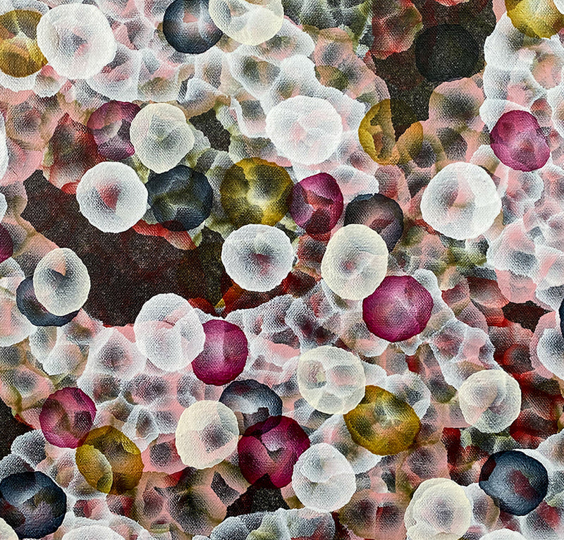Bio Bloom Rock-pool Gathering Blowhole Beach - Original Abstract Sealife Painting 41cm x 51cm