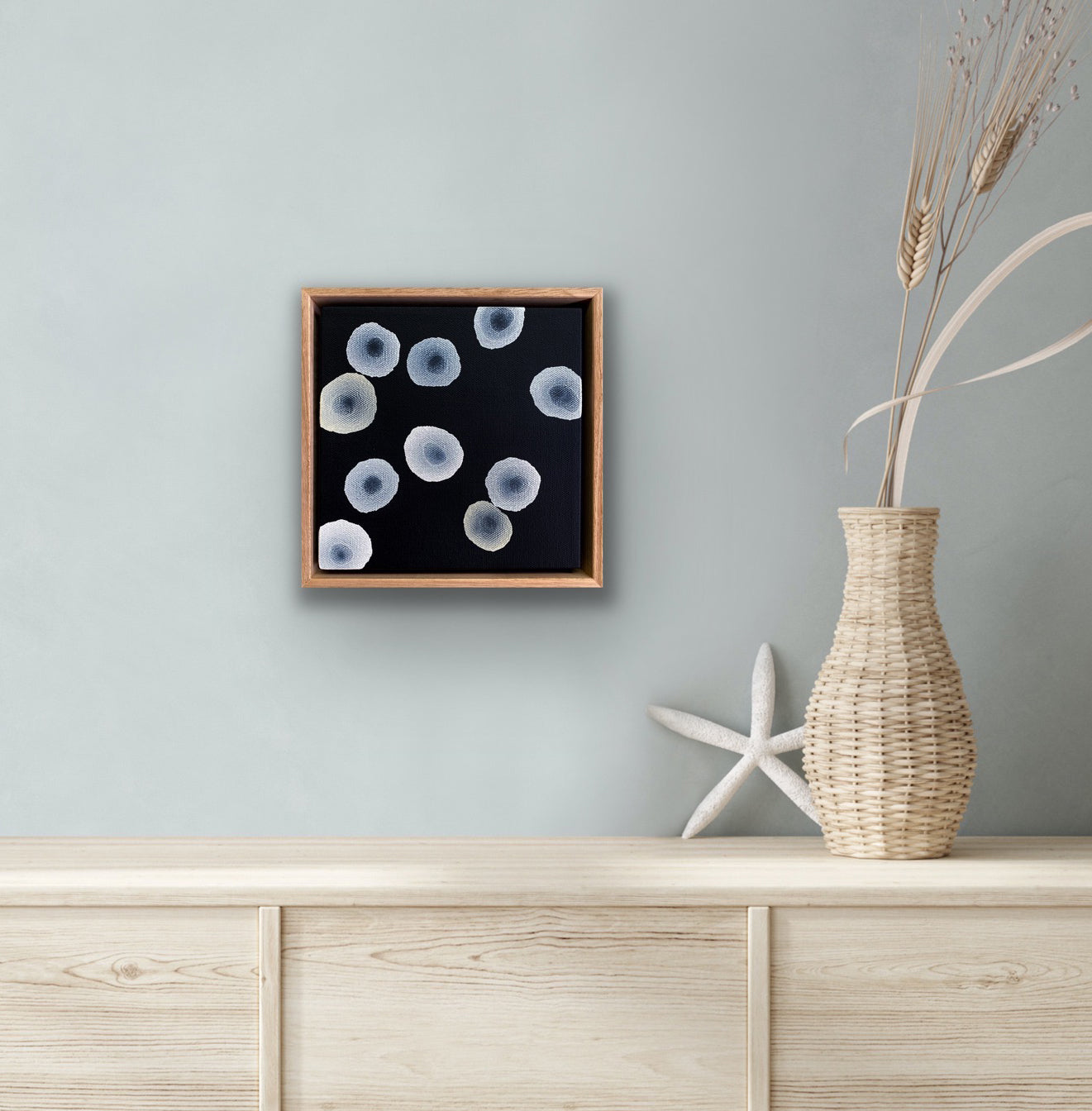 Orbicular Echo I - Abstract Monochrome Painting