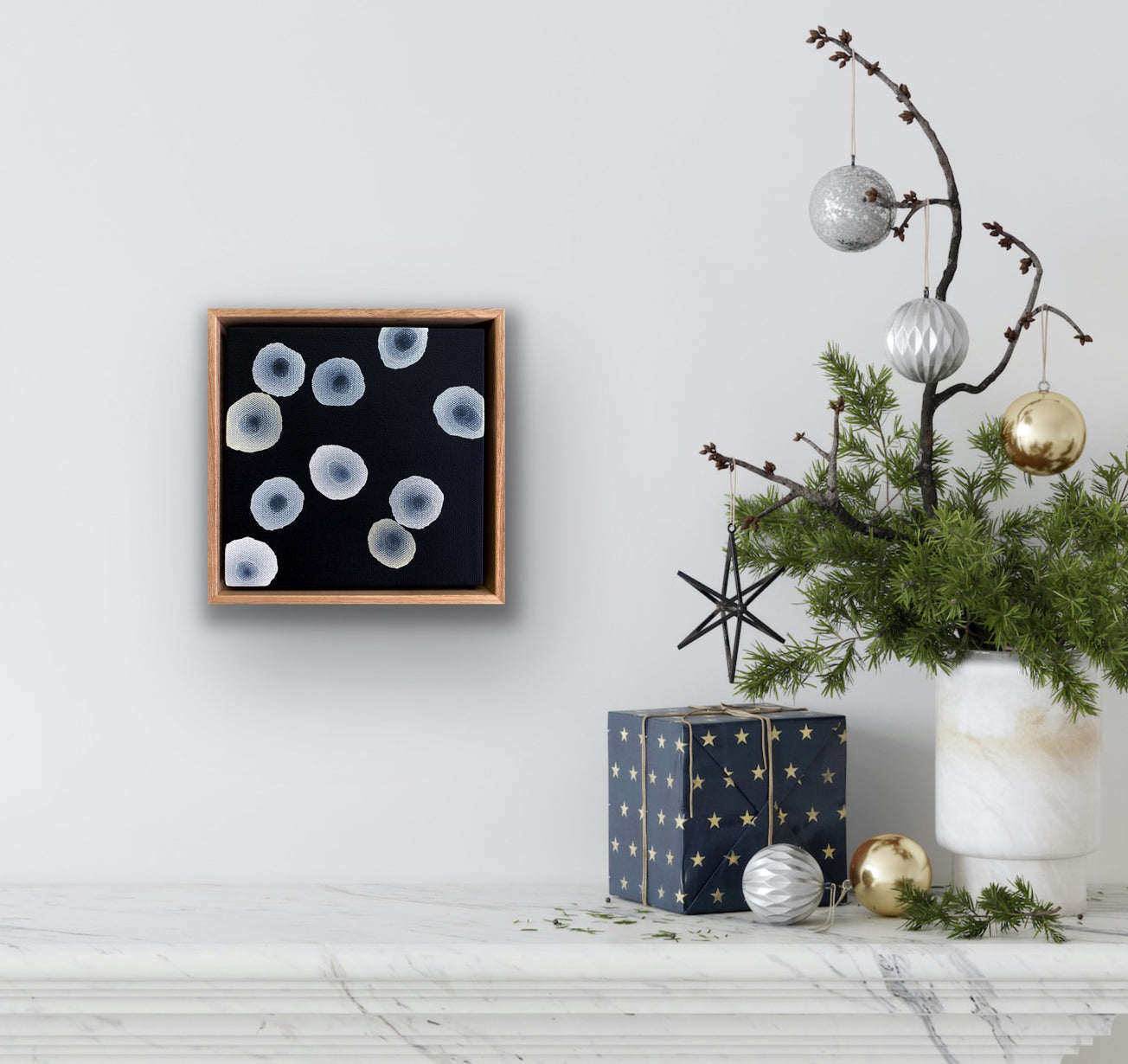 Orbicular Echo I - Abstract Monochrome Painting
