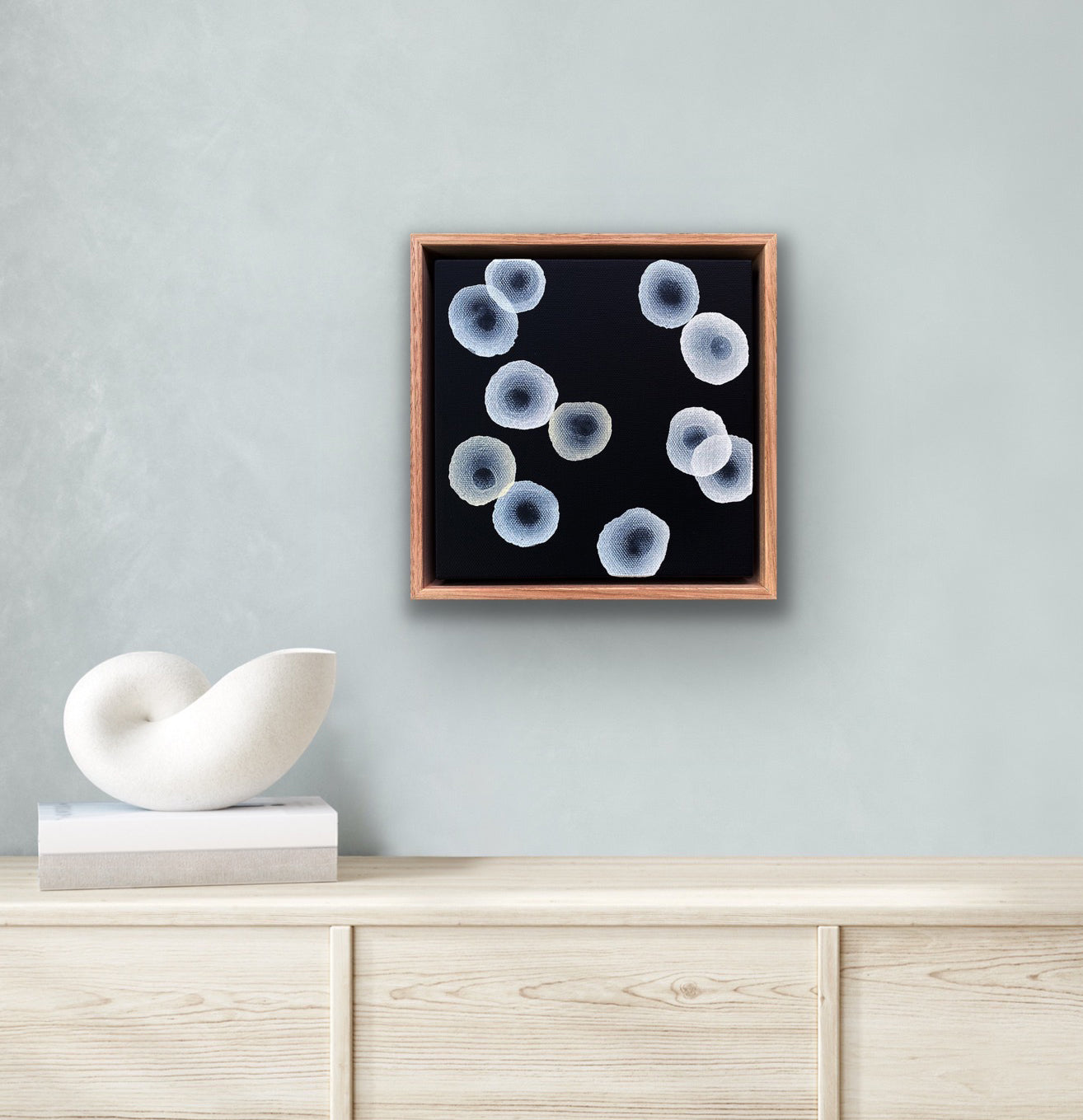 Orbicular Echo II - Abstract Monochrome Painting