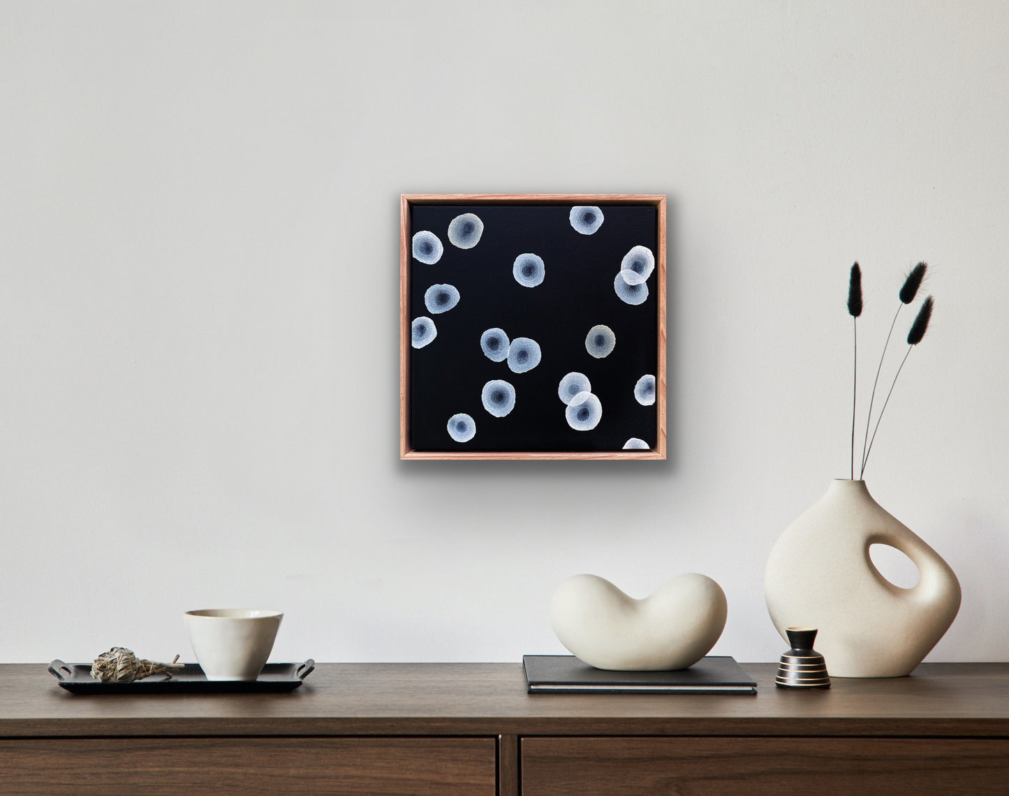 Orbicular Echo IV - Abstract Monochrome Painting