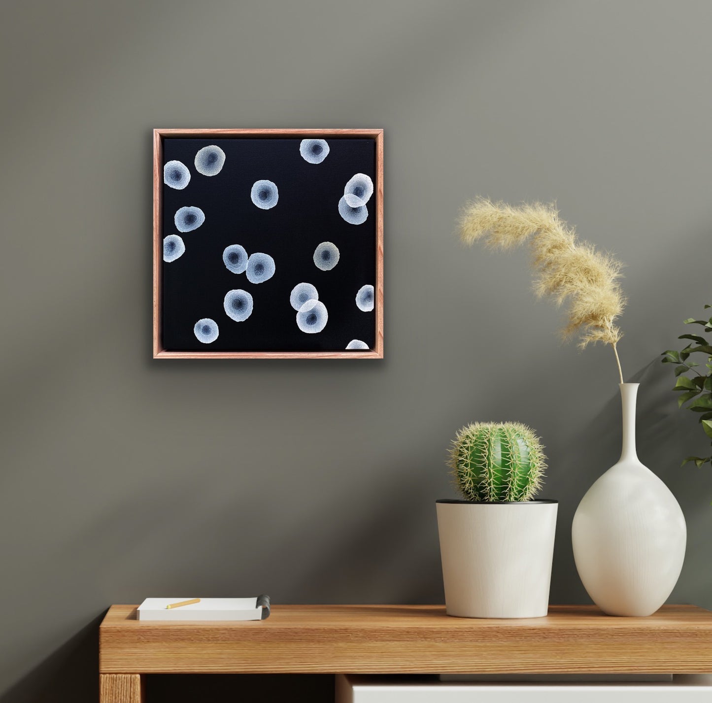 Orbicular Echo IV - Abstract Monochrome Painting