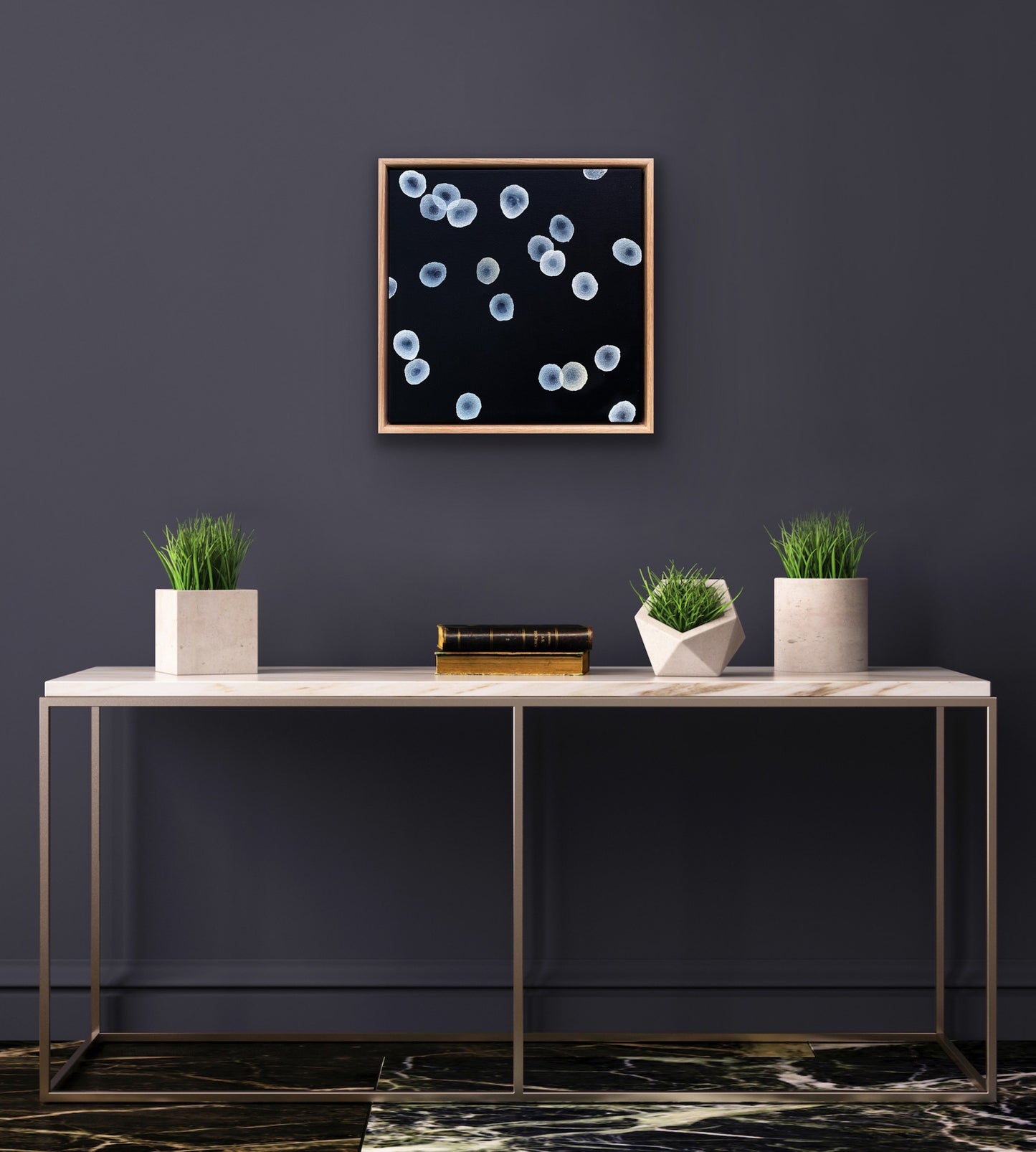 Orbicular Echo V - Abstract Monochrome Painting