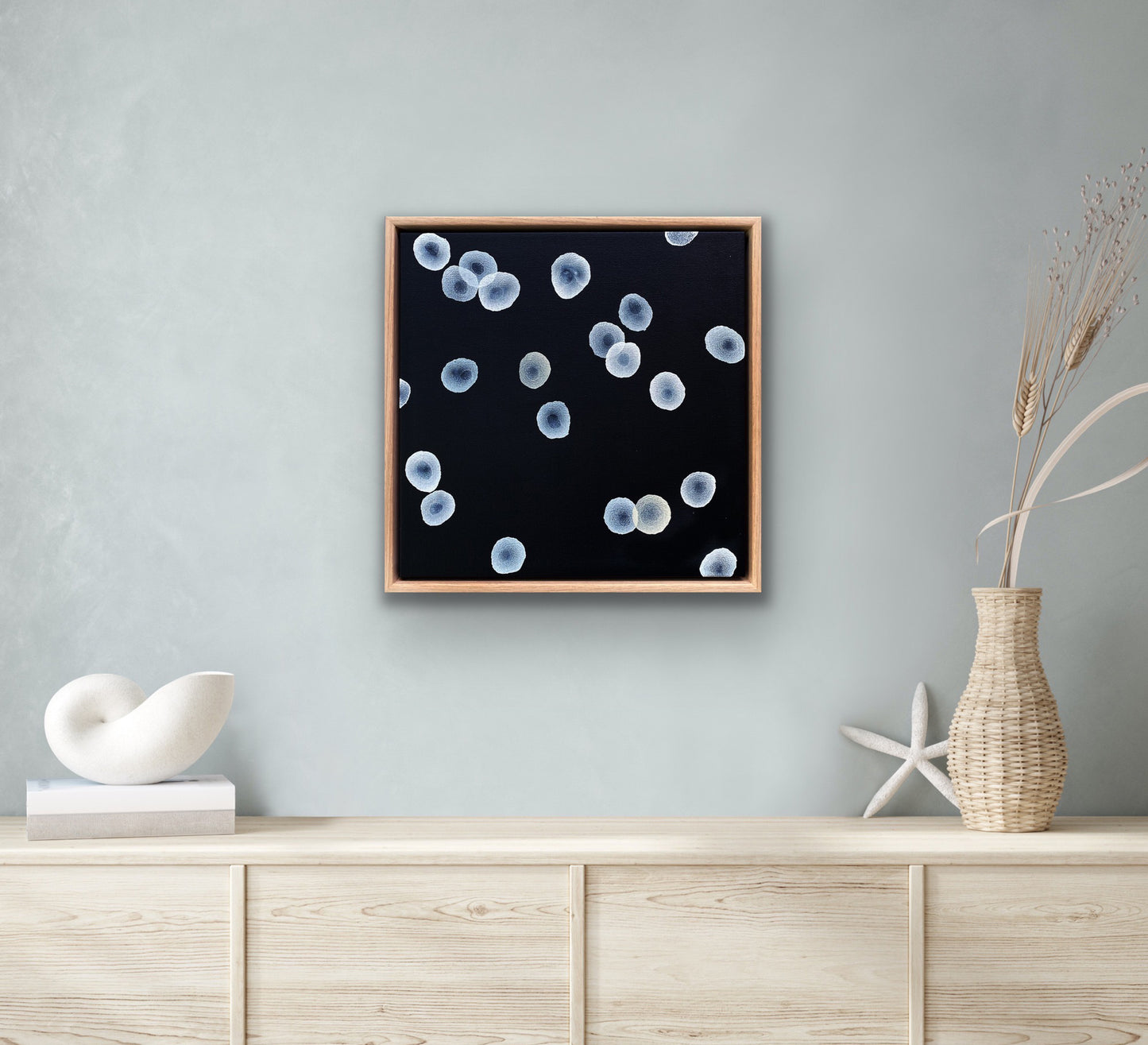 Orbicular Echo V - Abstract Monochrome Painting
