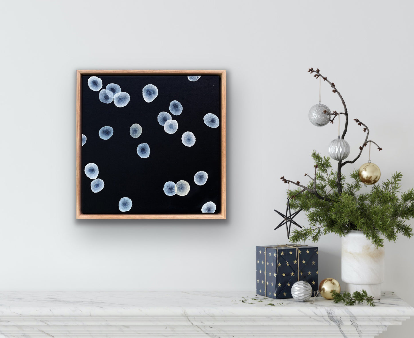Orbicular Echo V - Abstract Monochrome Painting