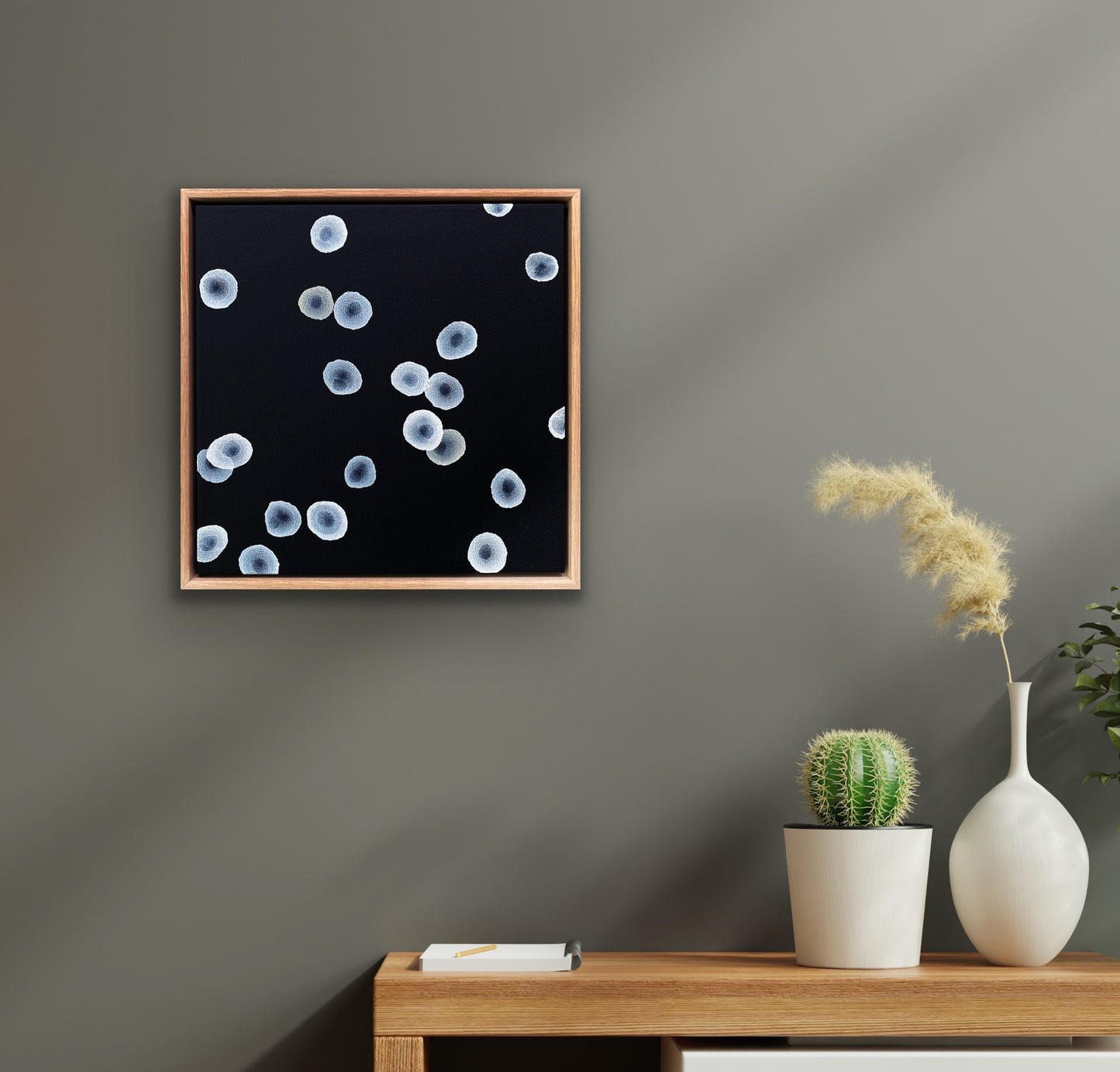 Orbicular Echo VI - Abstract Monochrome Painting