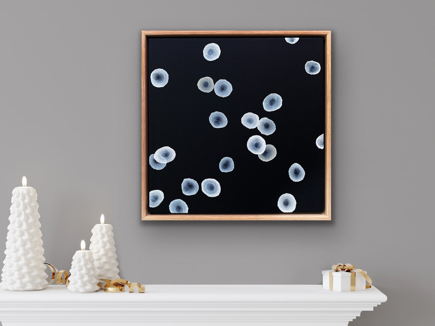 Orbicular Echo VI - Abstract Monochrome Painting