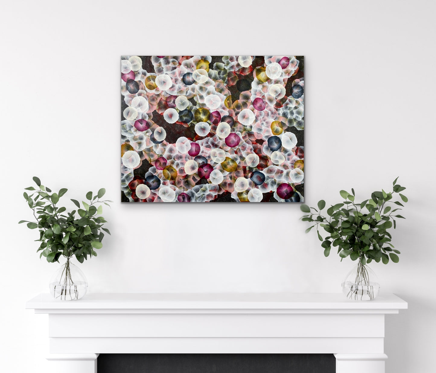 Bio Bloom Rock-pool Gathering Blowhole Beach - Original Abstract Sealife Painting 41cm x 51cm