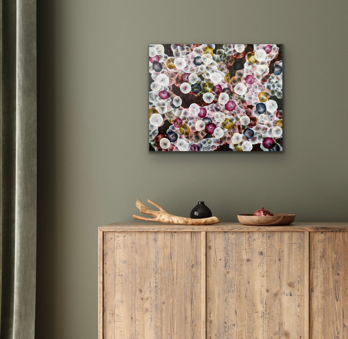 Bio Bloom Rock-pool Gathering Blowhole Beach - Original Abstract Sealife Painting 41cm x 51cm