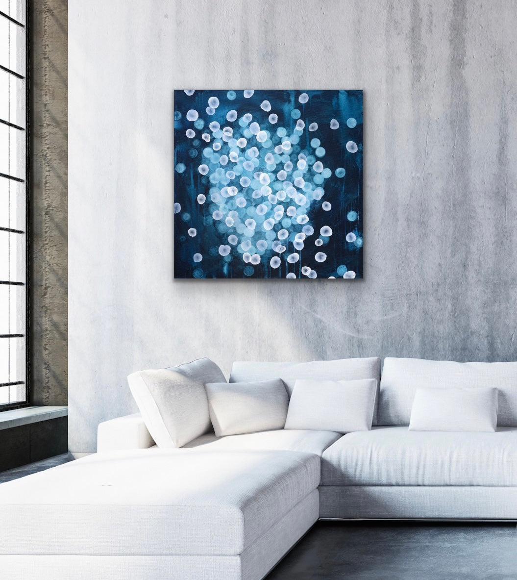 Aqueous Field - Coral Bloom IX - Abstract Sealife Painting