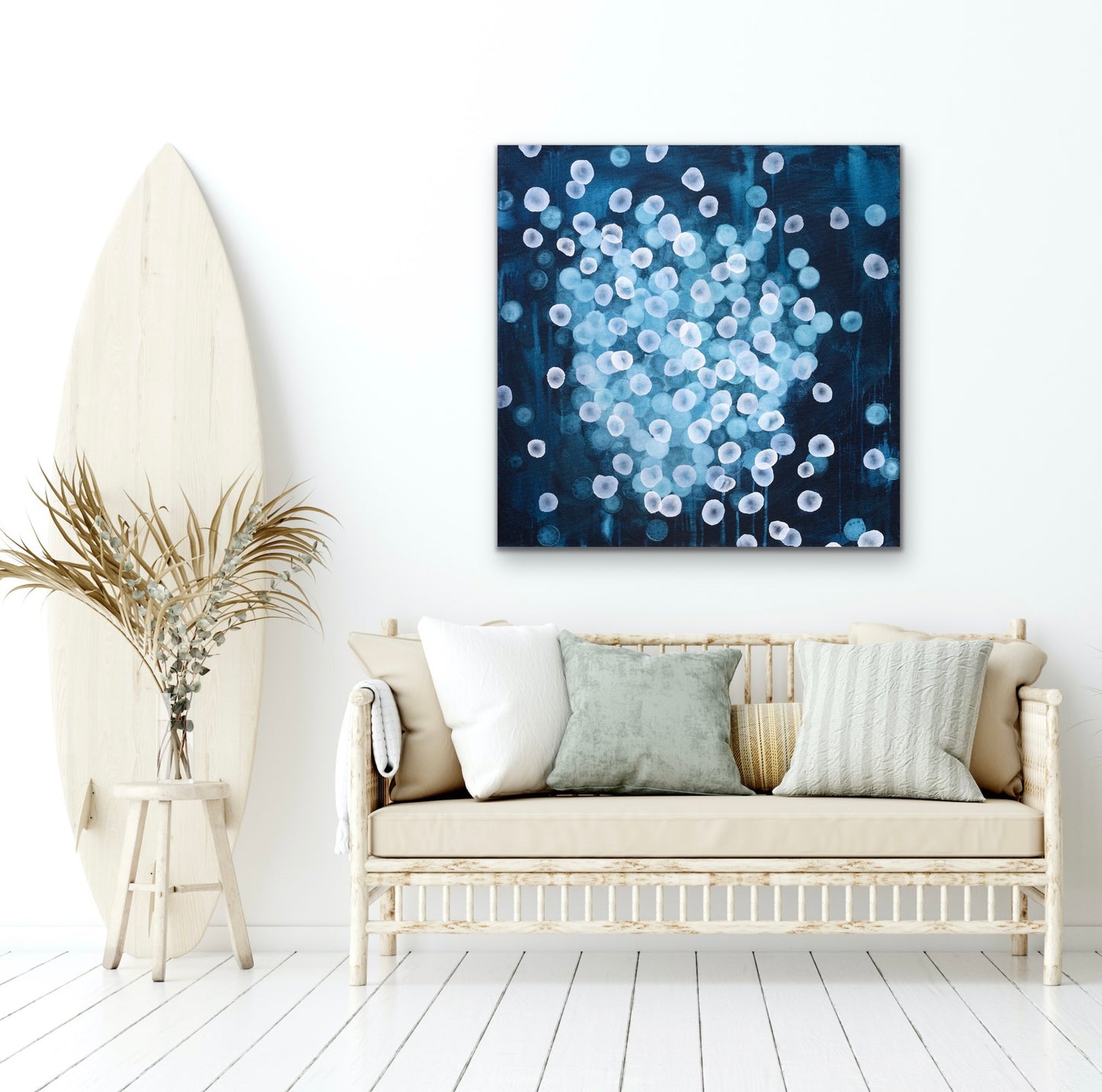 Aqueous Field - Coral Bloom IX - Abstract Sealife Painting