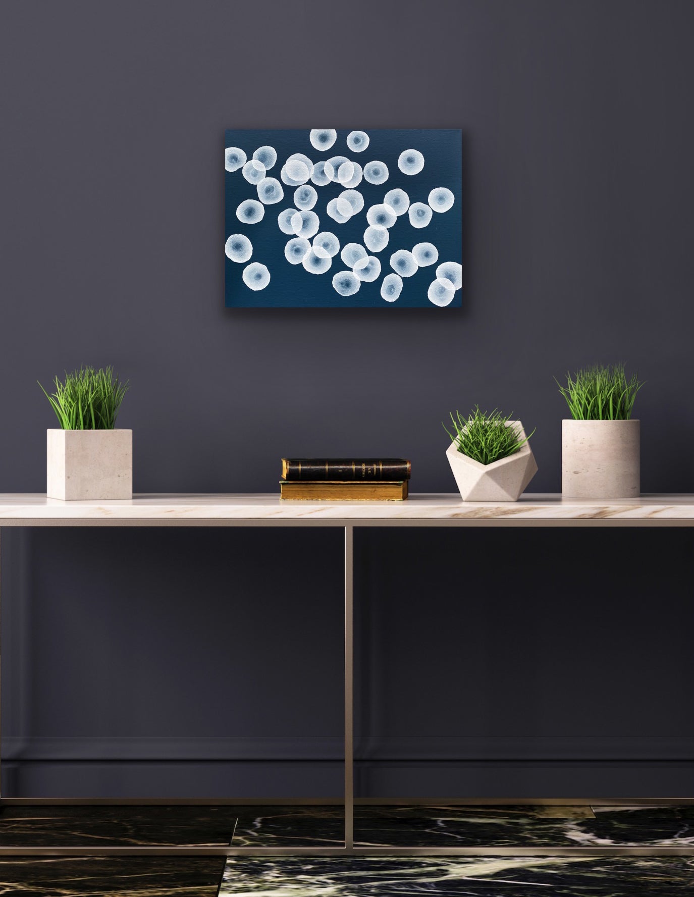 Orbicular Song I - Abstract Monochrome Painting