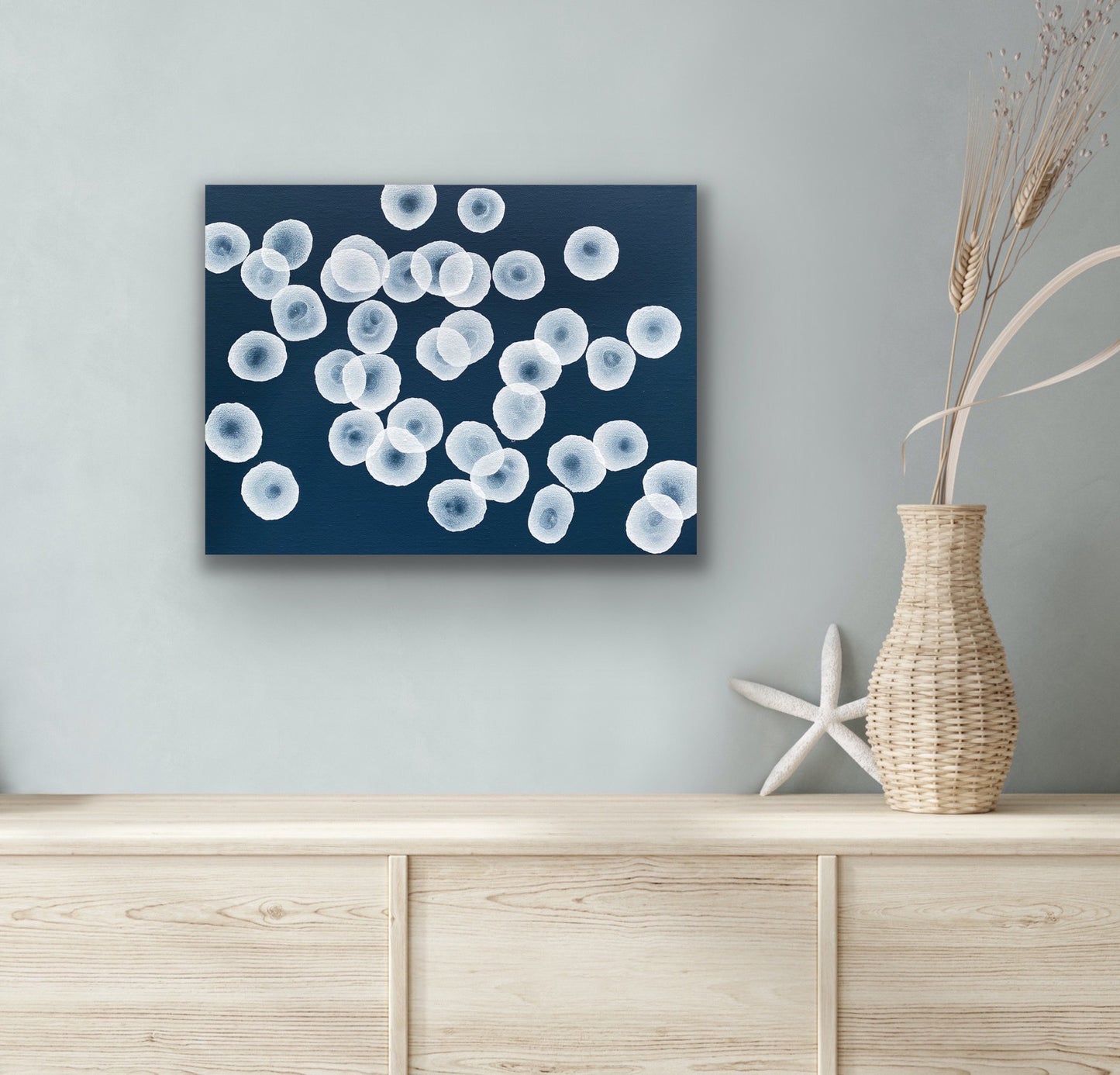 Orbicular Song I - Abstract Monochrome Painting