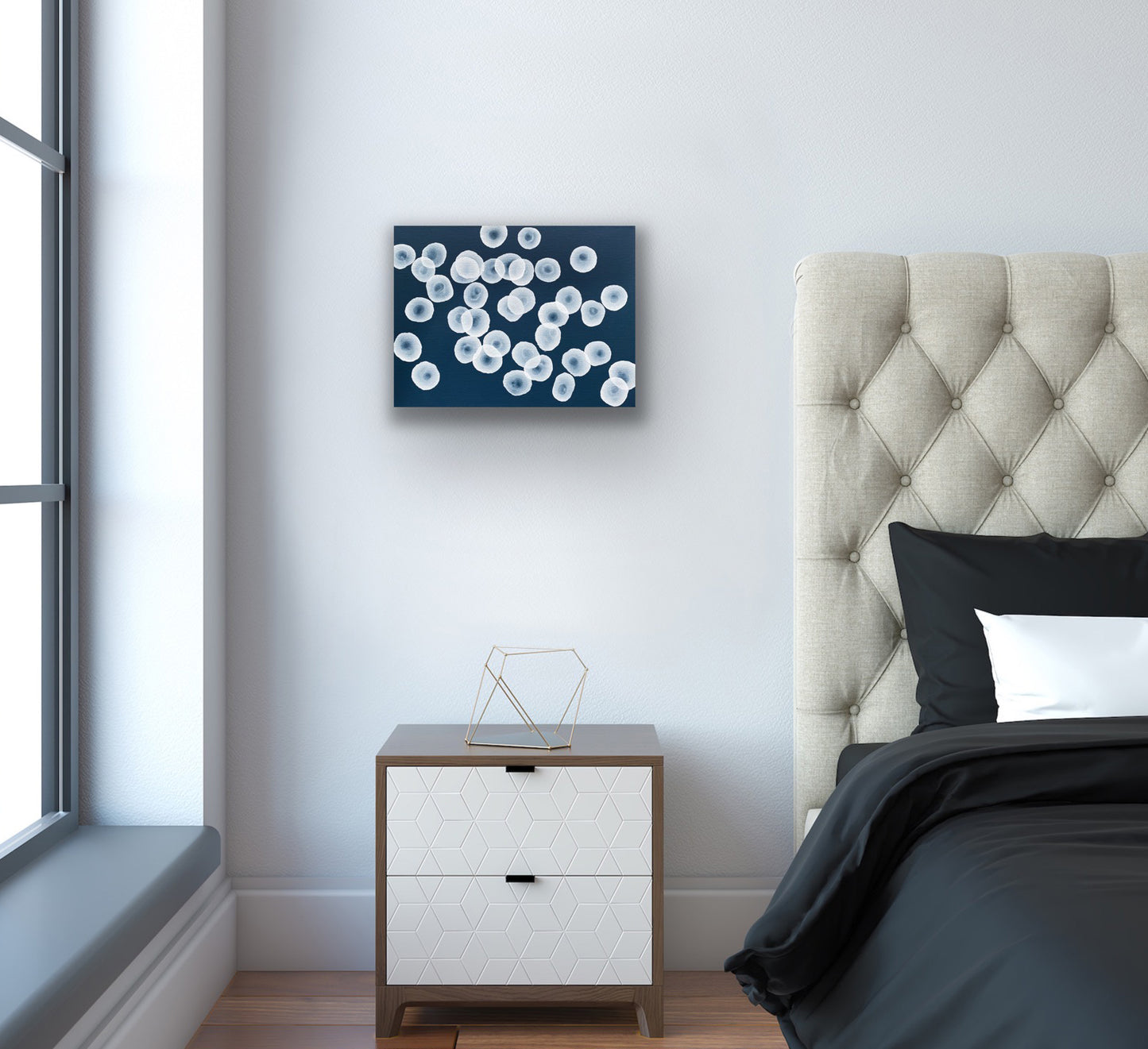 Orbicular Song I - Abstract Monochrome Painting