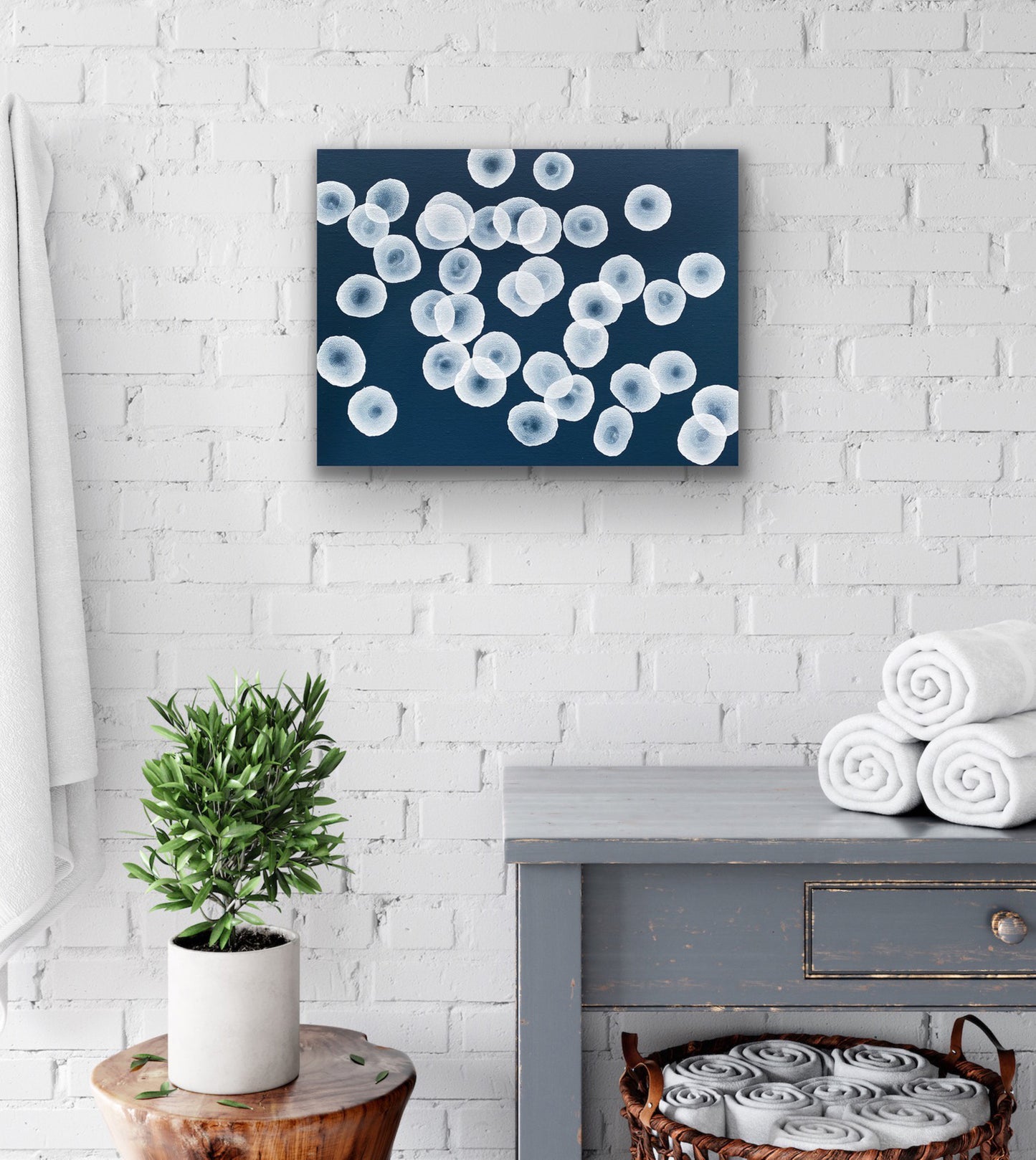 Orbicular Song I - Abstract Monochrome Painting