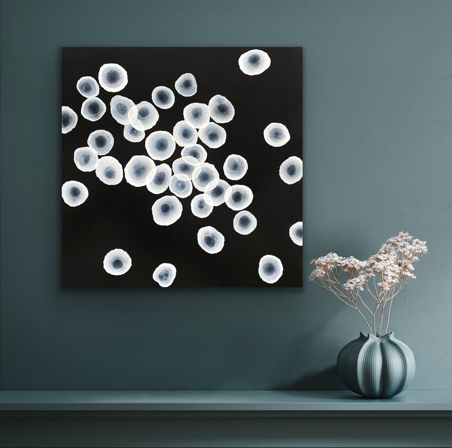 Orbicular Song II - Abstract Monochrome Painting