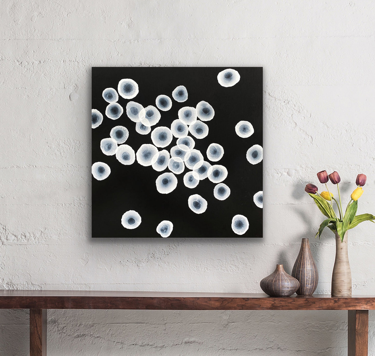 Orbicular Song II - Abstract Monochrome Painting