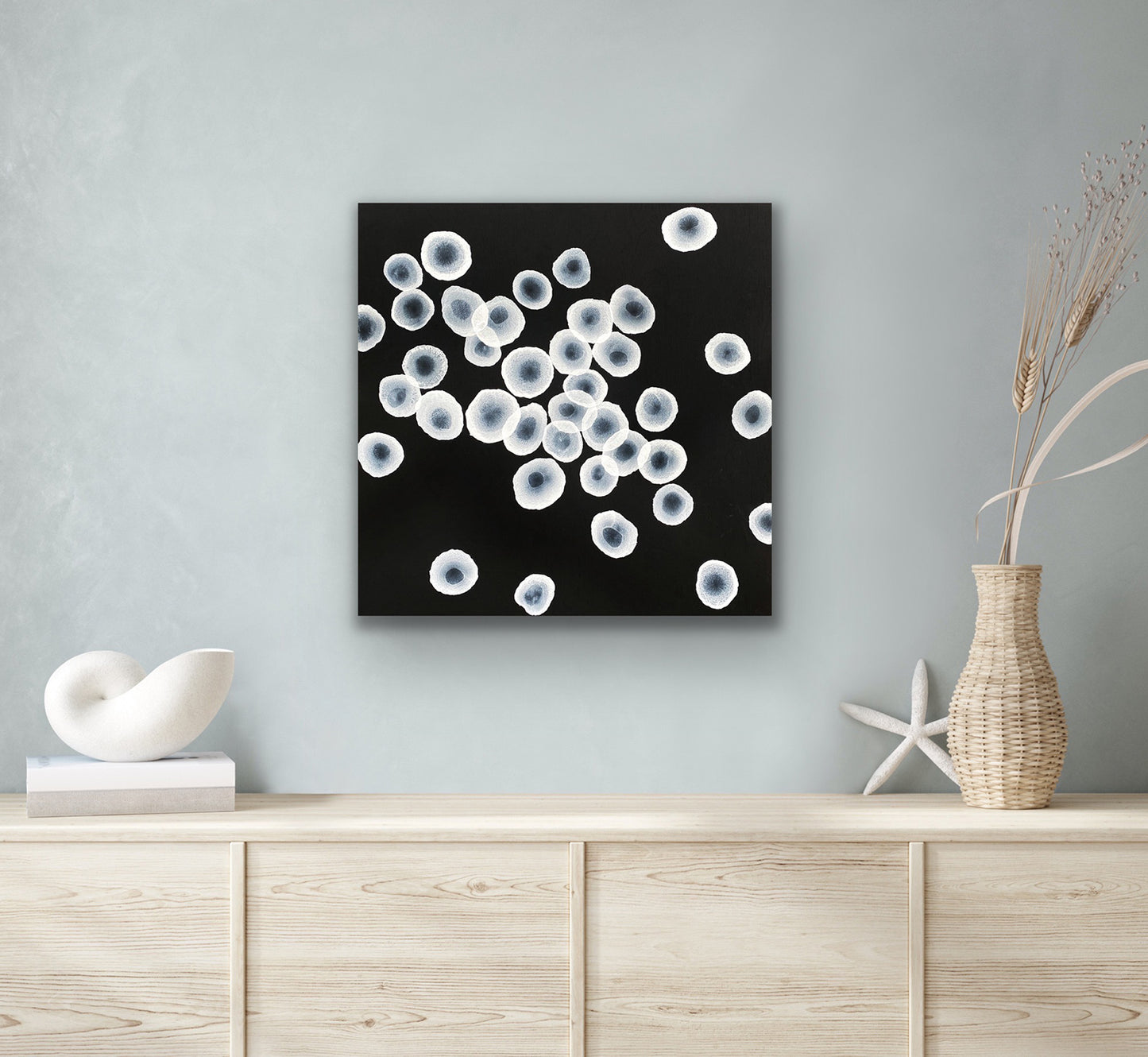 Orbicular Song II - Abstract Monochrome Painting