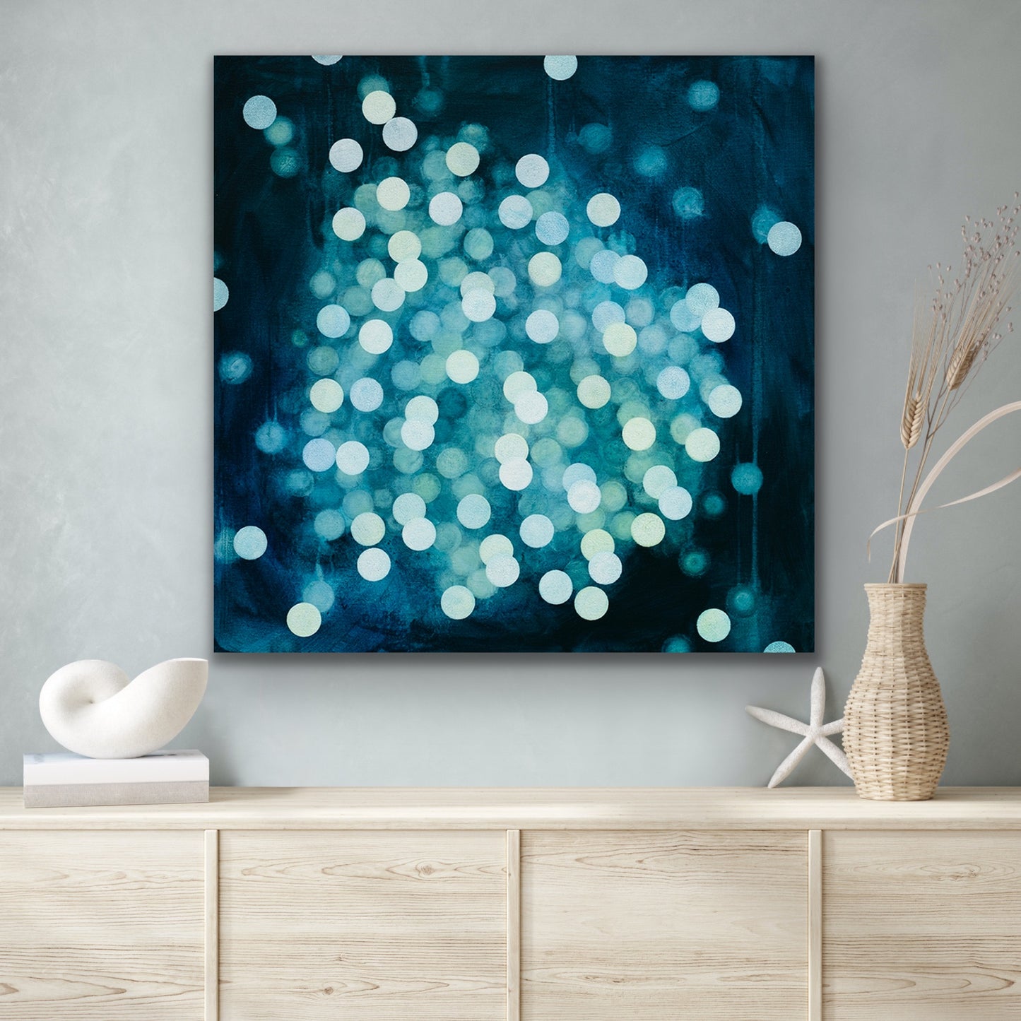 Aqueous Bloom Life Field XIX - Abstract Sealife Painting