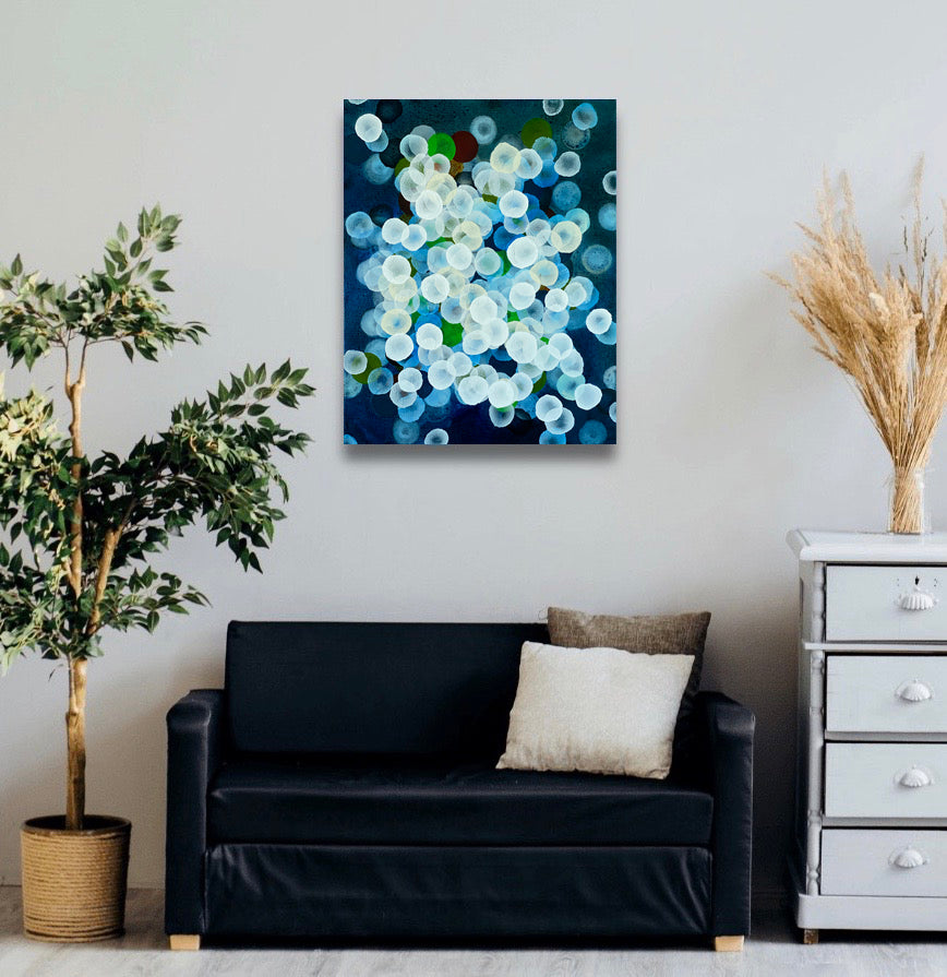 Aqueous Bloom Life Field II - Abstract Sealife Painting