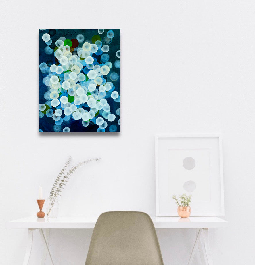 Aqueous Bloom Life Field II - Abstract Sealife Painting