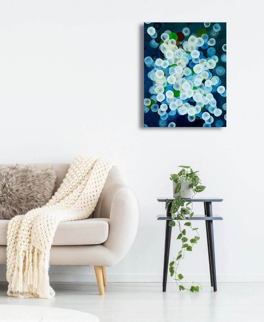 Aqueous Bloom Life Field II - Abstract Sealife Painting