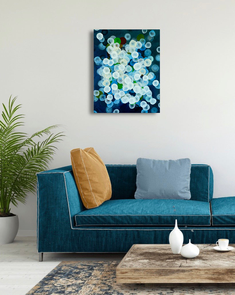 Aqueous Bloom Life Field II - Abstract Sealife Painting
