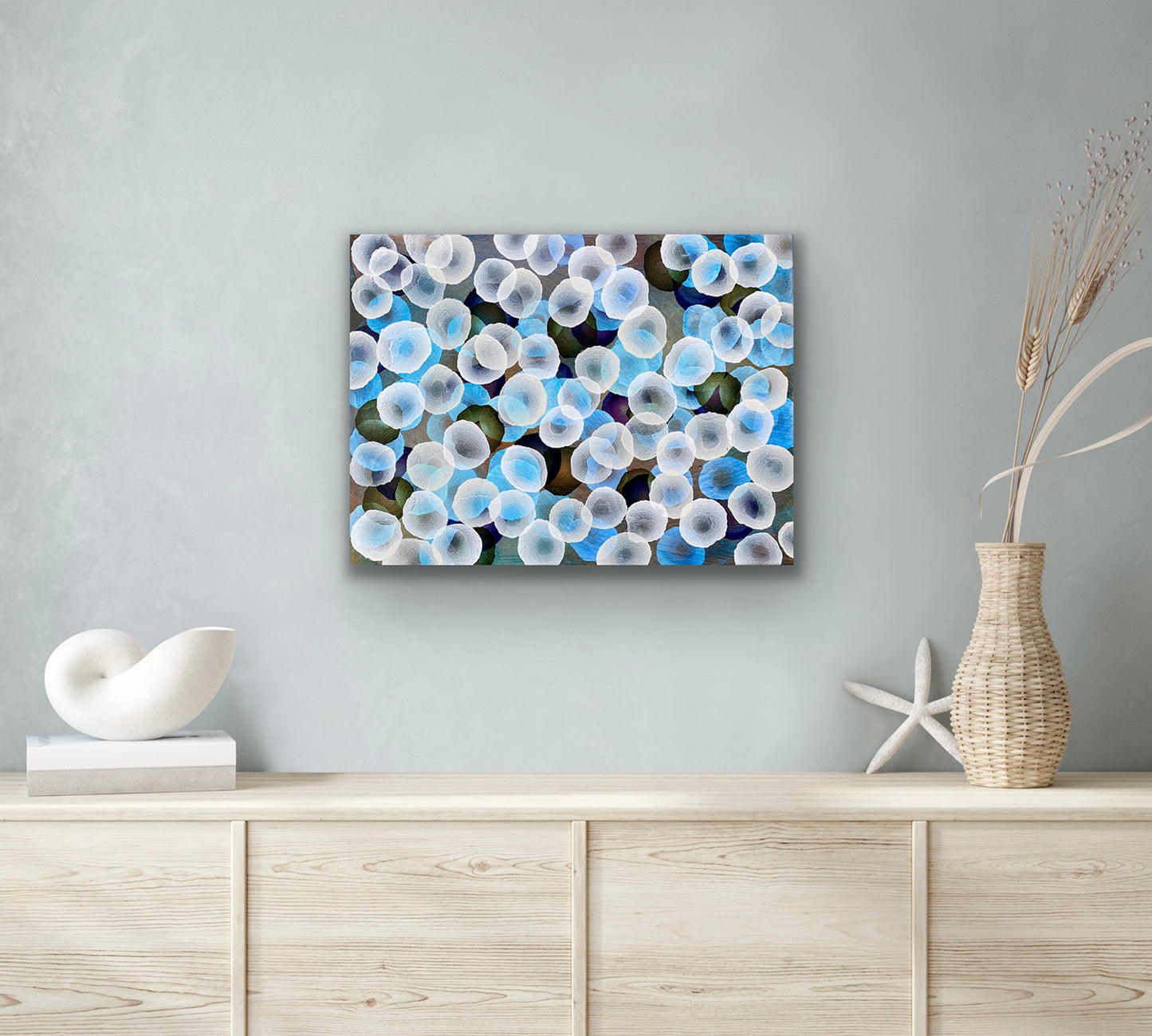 Bioluminous Drift VIII - Original Abstract Painting Micro Sea Art