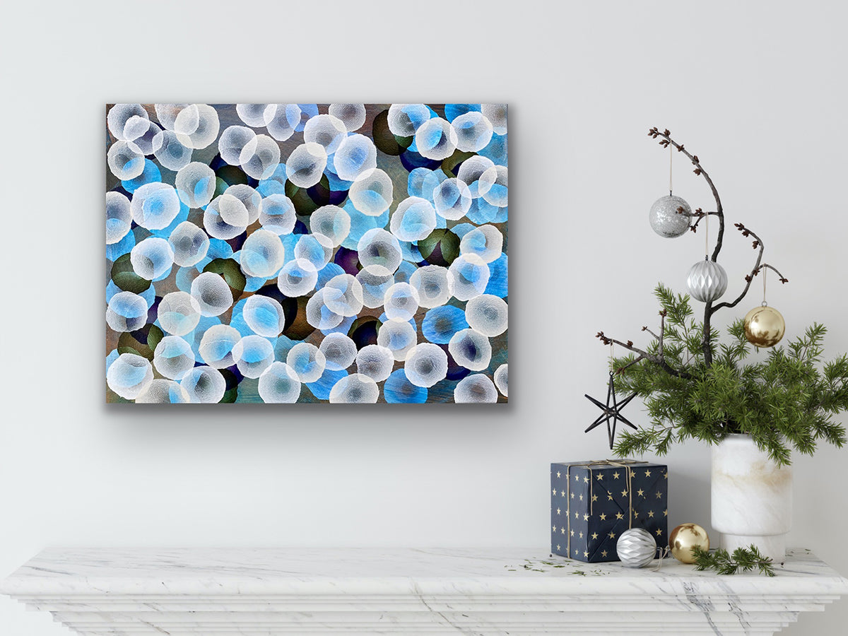 Bioluminous Drift VIII - Original Abstract Painting Micro Sea Art
